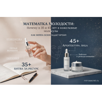 Математика молодости: почему в 35 и 45 лет вашей коже нужны разные молекулы?